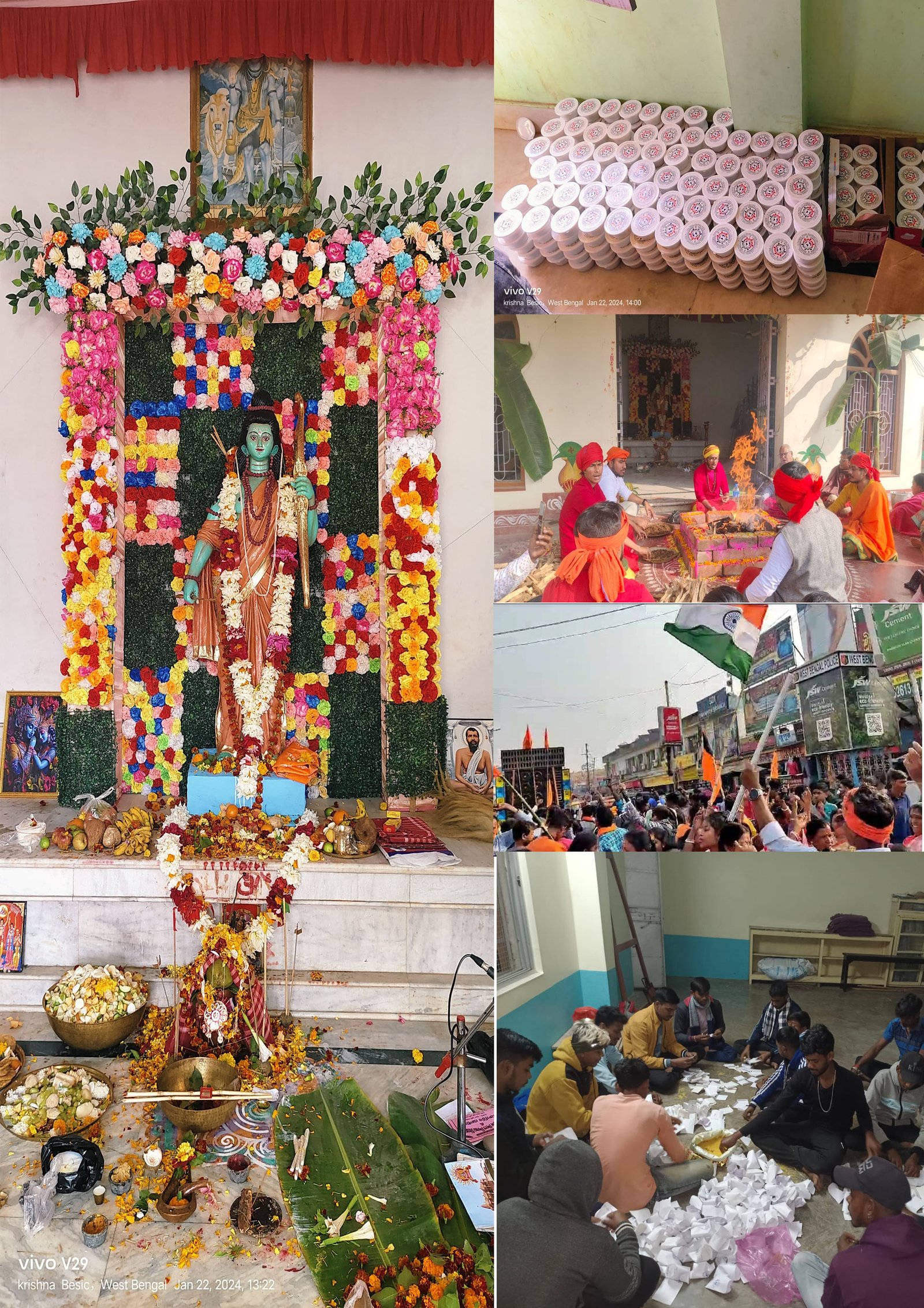 🙏🚩 “Worship of Lord Shri Ram, United in Devotion — Jai Shri Ram!” 🕉️🌺23-24